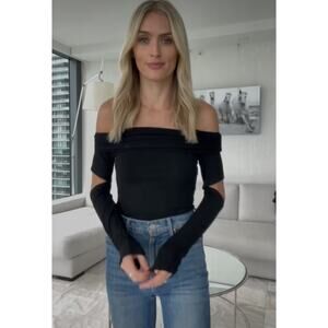 Elegant Black Off-Shoulder Top